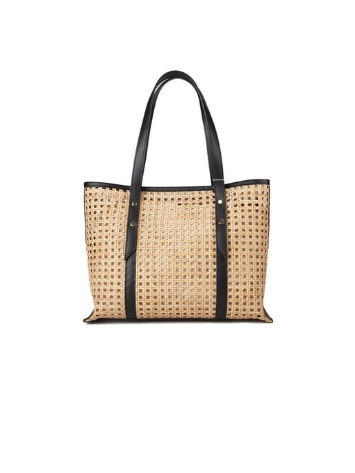 Giulia Monti Shopper Tasche Beige/Schwarz - Image 1