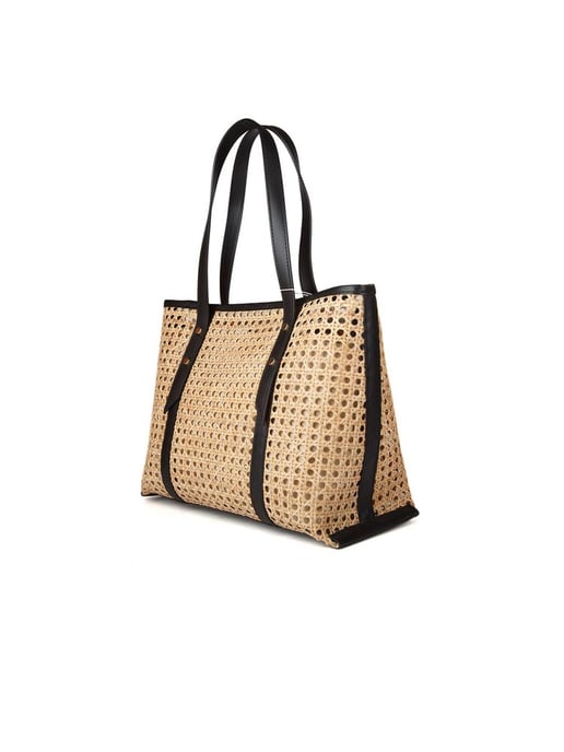 Giulia Monti Shopper Tasche Beige/Schwarz - Image 2