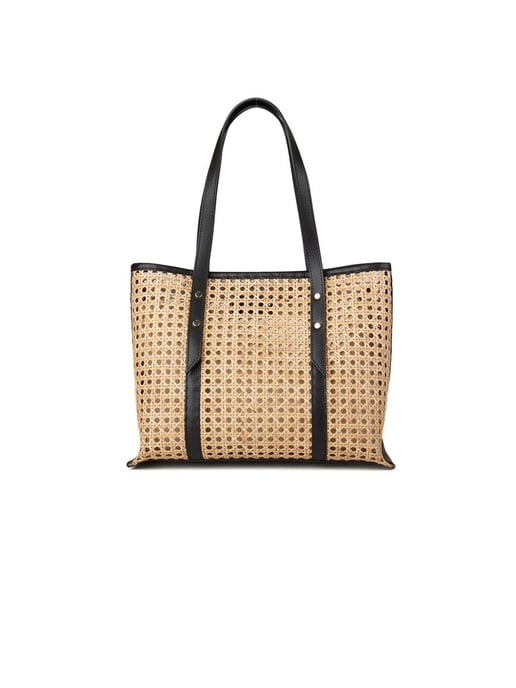 Giulia Monti Shopper Tasche Beige/Schwarz - Image 3