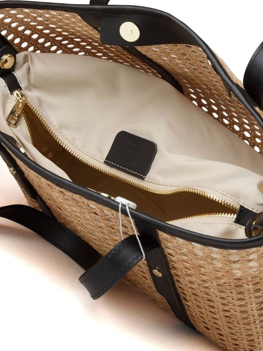 Giulia Monti Shopper Tasche Beige/Schwarz - Image 4