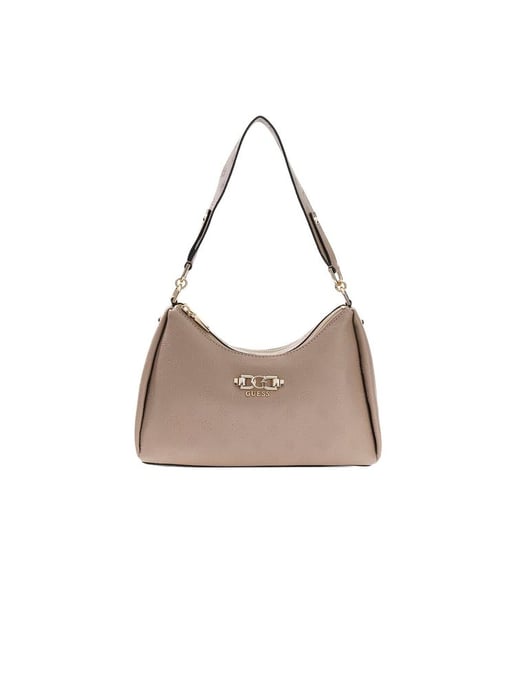 Guess Schultertasche Dunkel Taupe Logo - Image 1