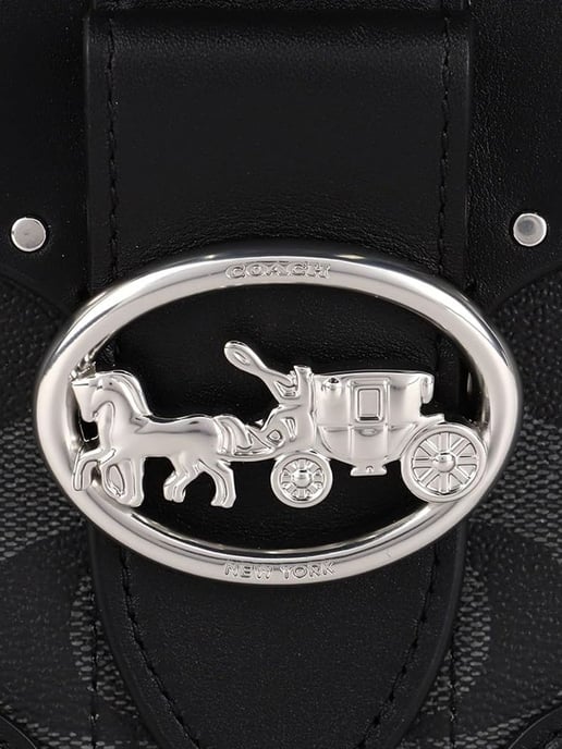 Coach Schultertasche Silber/Grafit/Schwarz Mehrfarbig - Image 4