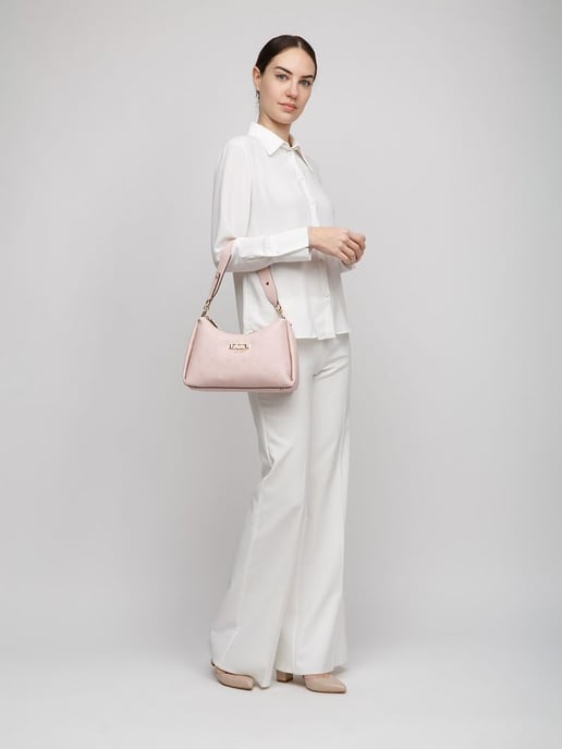Guess Schultertasche Helles Rosé Logo - Image 5