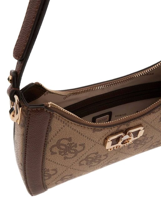 Guess Schultertasche Latte Logo/Braun - Image 3