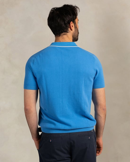 New Zealand Auckland Gebreide Polo  Blau - Image 2