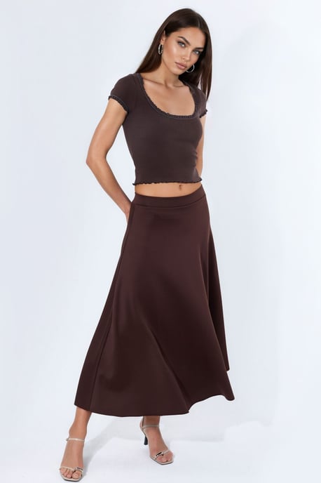Slim Fit U-Ausschnitt Rippbluse - Image 5