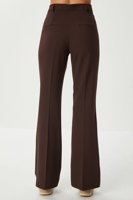 Hochgeschnittene Flared-Hosen mit Reißverschluss - Image 6
