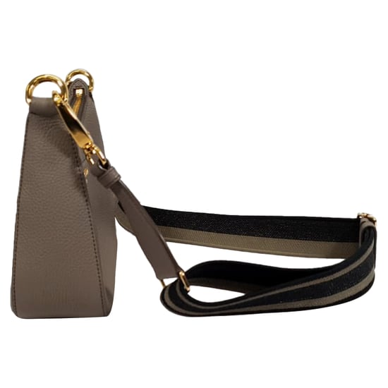 Prada Logo-Gurt Schultertasche aus grauem Leder - Image 2
