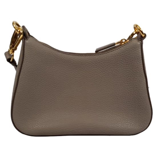 Prada Logo-Gurt Schultertasche aus grauem Leder - Image 3