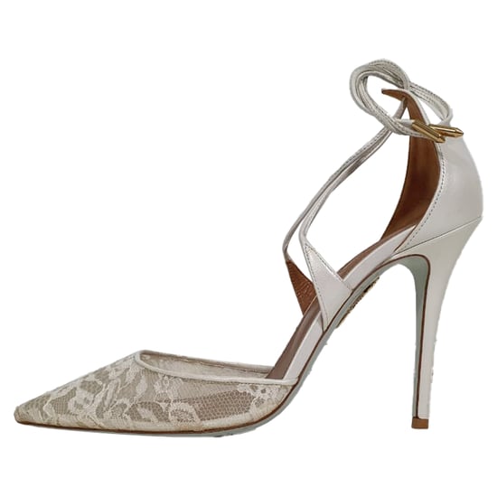 Aquazzura Matilde Spitzenbrautschuhe aus weißem Polyester - Image 4