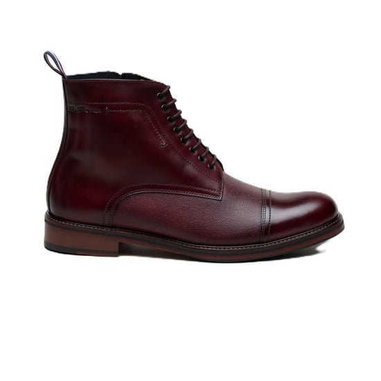 Ben Sherman Harrington Brush Off Leder Herren Bordeaux Stiefel - Image 2
