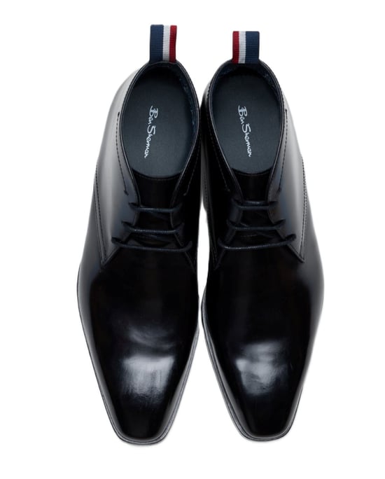 Ben Sherman London Bürstleder Herren Stiefel Schwarz - Image 3