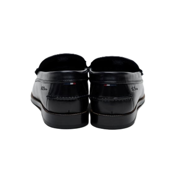 Ben Sherman Sid Brush Off Leder Herren Schwarze Quasten Slipper - Image 4