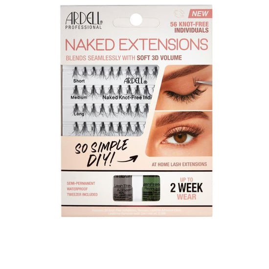Ardell Naked Extensions Soft 3d Volume X 56 Knotenfreie Einzelsträhnen #schwarz 1 Stück - Image 1