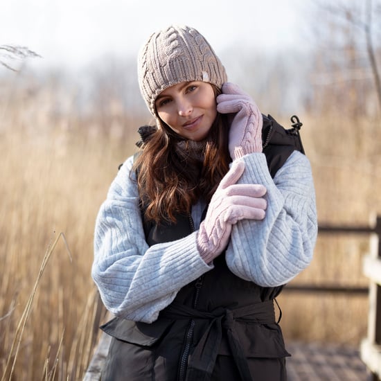 Damen Fleecegefüttertes Thermohut- und Handschuhset für den Winter - Image 4
