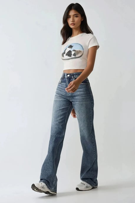 Gerade geschnittene Denim-Jeans - Image 3