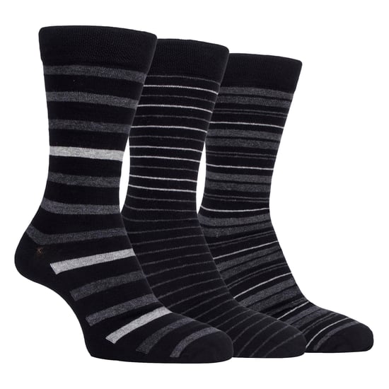 3er-Pack Herren Streifen-Bambus-Anz socks Weiche atmungsaktive Socken - Image 1