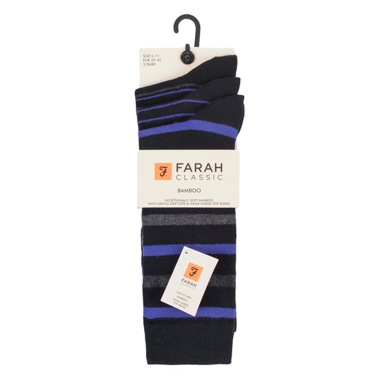 3er-Pack Gestreifte Bambus-Herrensocken Weiche Atmungsaktive Socken - Image 2