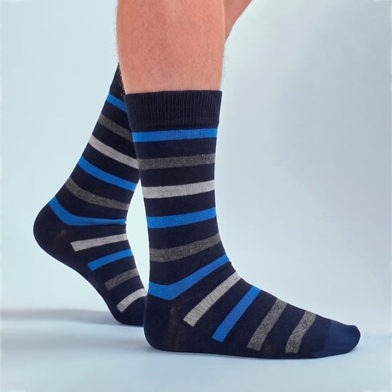 3er Pack Herren Streifen Bambus Anz Socks Weiche atmungsaktive Socken - Image 3