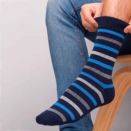 3er Pack Herren Streifen Bambus Anz Socks Weiche atmungsaktive Socken - Image 4