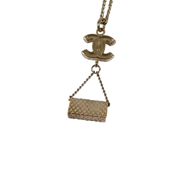 Chanel 2003 CC Vergoldete Emaille Umhängetasche Anhängerkette in Goldmetall - Image 5