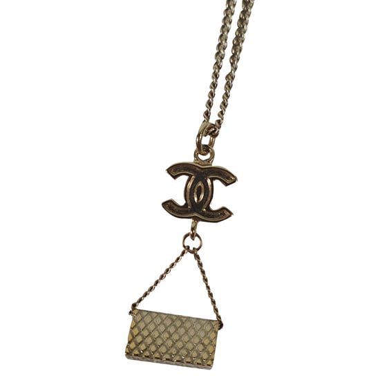 Chanel 2003 CC Vergoldete Emaille Umhängetasche Anhängerkette in Goldmetall - Image 6