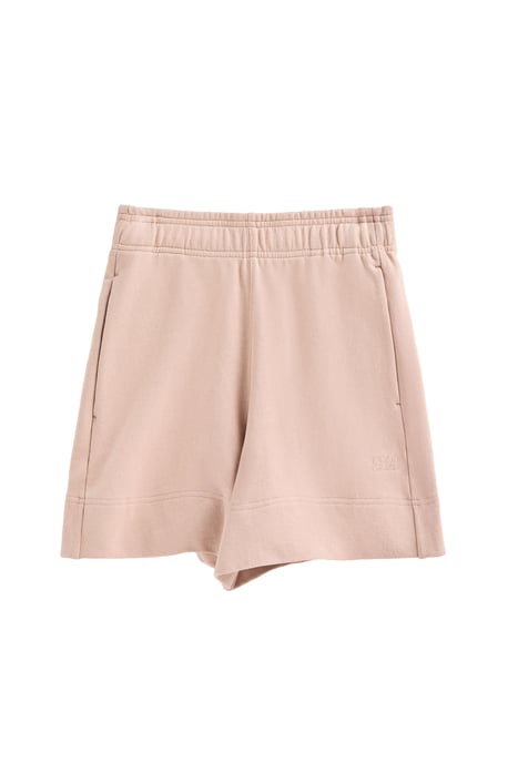 Kurze Hose aus Baumwolle blush pink mit gesticktem Logo - Image 1