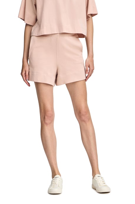 Kurze Hose aus Baumwolle blush pink mit gesticktem Logo - Image 2