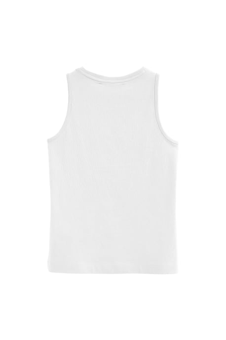 Zweierpack ärmellose Damen-T-Shirts weiß und schwarz im Slim Fit mit Rigby Go Stickerei - Image 4