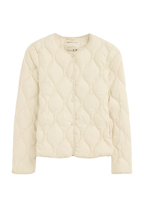 Ultraleichte Jacke Paloma cremefarben mit Polo Club Logo - Image 1
