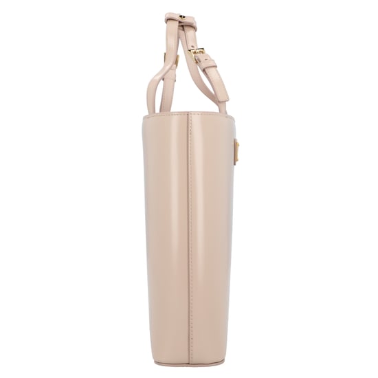 Prada Ledertasche mit Dreieckslogo, Damenhandtasche in Beige - Image 3