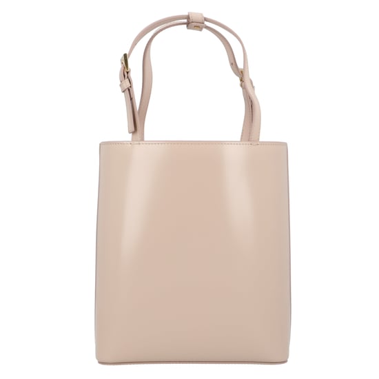 Prada Ledertasche mit Dreieckslogo, Damenhandtasche in Beige - Image 4