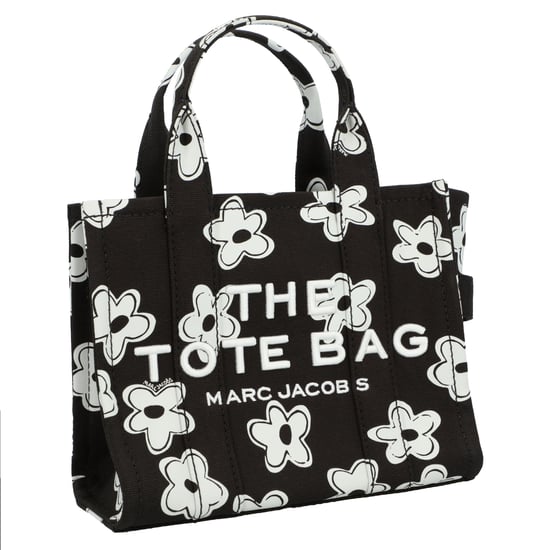 Schwarze Marc Jacobs Handtasche „The Small Tote Bag“ mit Allover-Blumenmuster und gesticktem Logo aus Baumwolle für Damen - Image 2