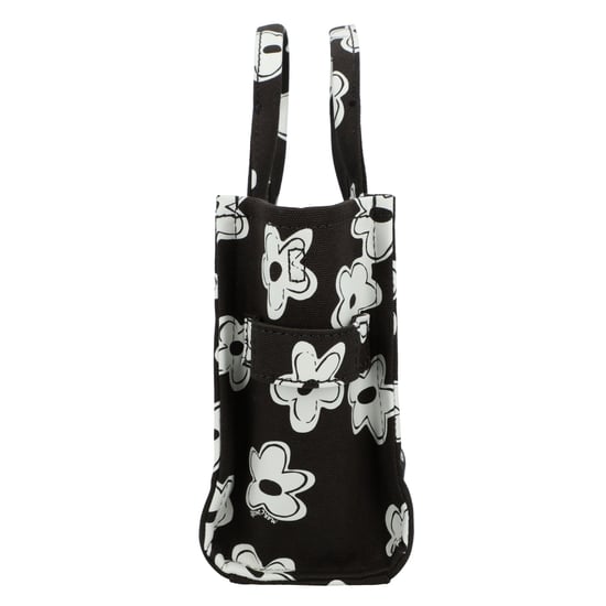 Schwarze Marc Jacobs Handtasche „The Small Tote Bag“ mit Allover-Blumenmuster und gesticktem Logo aus Baumwolle für Damen - Image 3