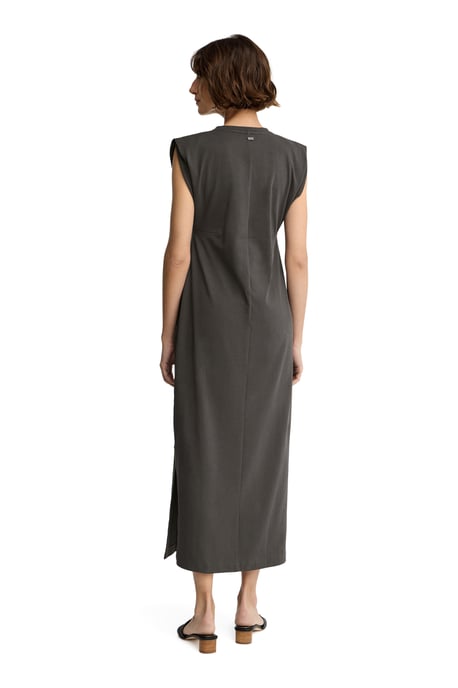 Ärmelloses Kleid asphaltgrau mit Rundhalsausschnitt und Polo Club Logo - Image 4