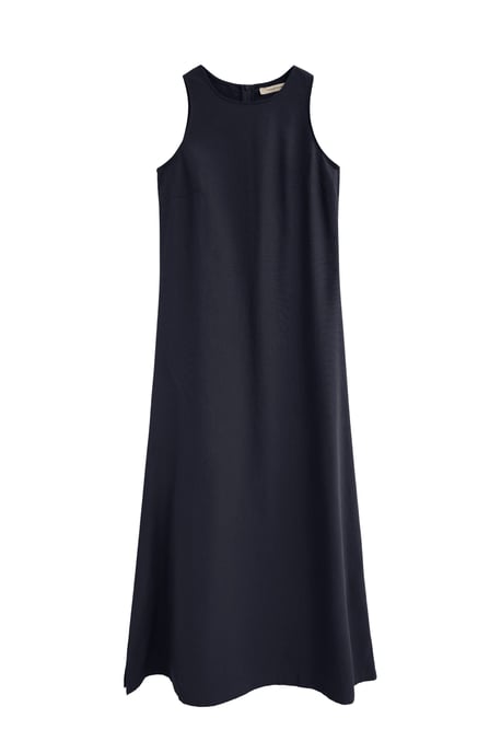 Ärmelloses Cotolino-Kleid marineblau mit Polo Club Logo - Image 1