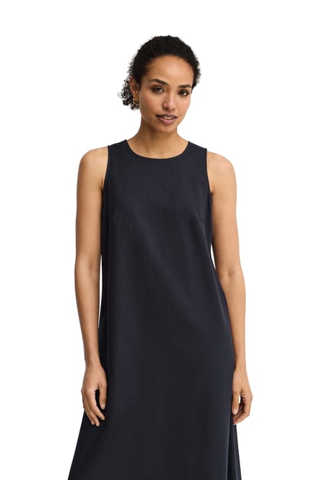 Ärmelloses Cotolino-Kleid marineblau mit Polo Club Logo - Image 2