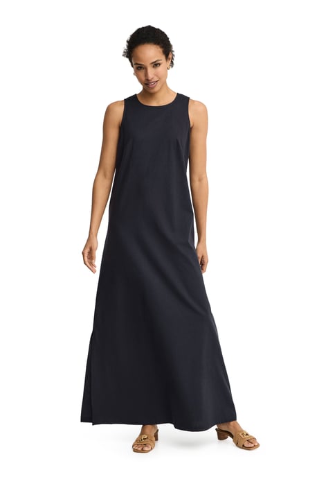 Ärmelloses Cotolino-Kleid marineblau mit Polo Club Logo - Image 3