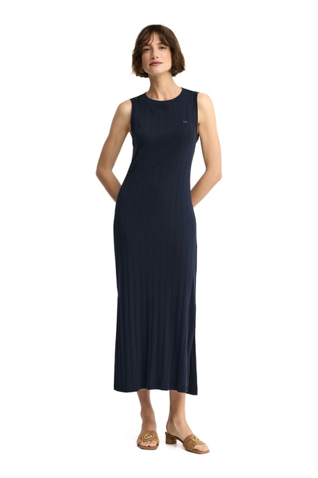 Ärmelloses Kleid marineblau aus Rippstoff mit Polo Club Logo - Image 3