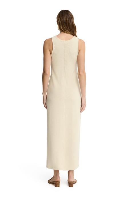 Kleid aus rustikalem Strickstoff cremefarben mit Polo Club Logo - Image 4