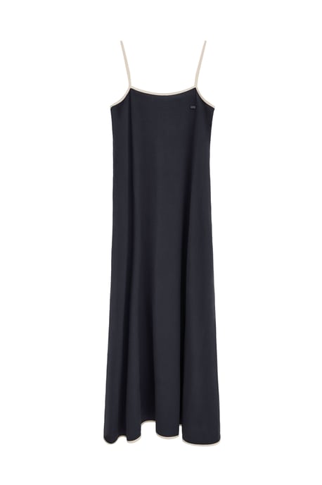 Trägerkleid marineblau mit lockerer Passform mit Polo Club Logo - Image 1