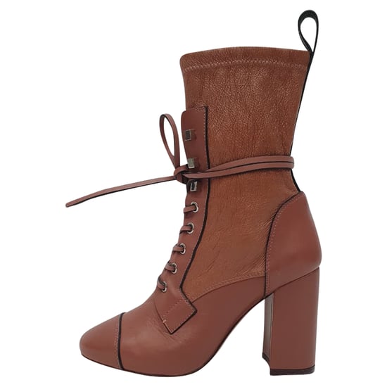 Stuart Weitzman Veruka Schnür-Stiefeletten aus rosa Leder - Image 4