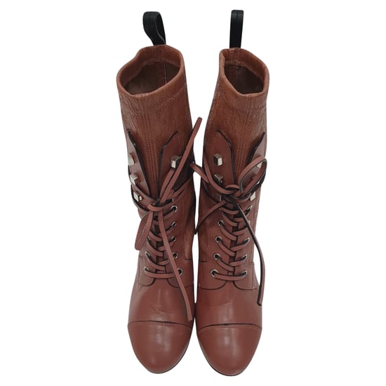 Stuart Weitzman Veruka Schnür-Stiefeletten aus rosa Leder - Image 5