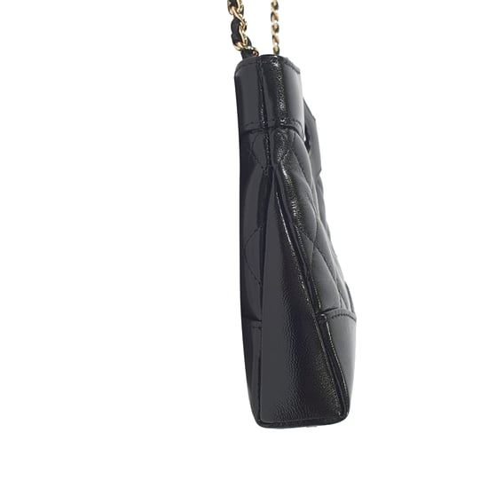 Chanel Gepolsterte Glänzende Nano 31 Einkaufstasche aus schwarzem Kalbsleder - Image 3