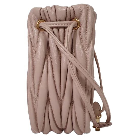 Miu Miu Matelassé Bucket Bag aus rosa Leder - Image 2