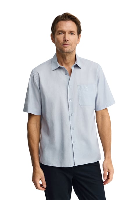 Kurzärmliges Hemd Cotolino hellblau im Regular Fit mit Rigby Go Logo - Image 2