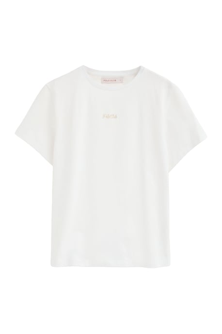 Kurzärmliges T-Shirt weiß im Regular Fit mit Polo Club Stickerei - Image 1
