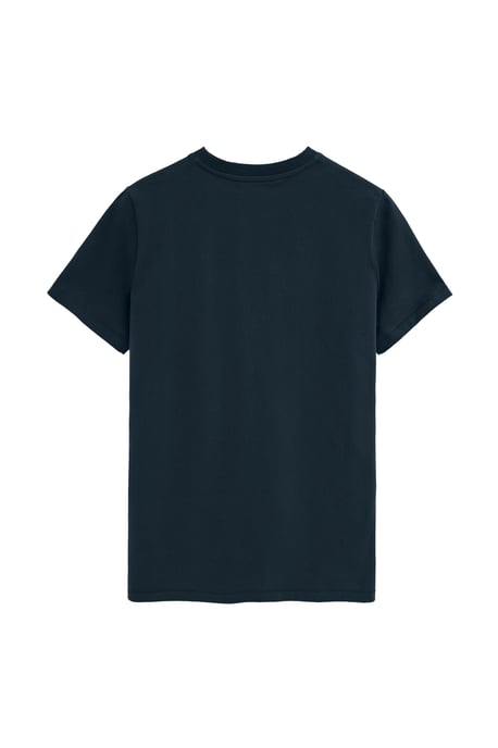 Kurzärmliges T-Shirt marineblau mit gummiertem Rigby Go Logo - Image 2