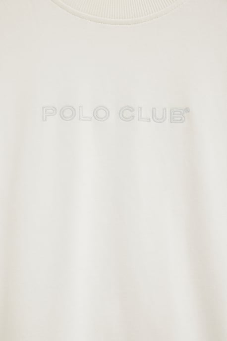 T-Shirt weiß im Loose Fit mit Polo Club Stickerei - Image 3