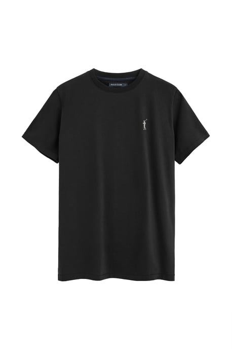 Kurzärmliges T-Shirt schwarz mit gummiertem Rigby Go Logo - Image 1